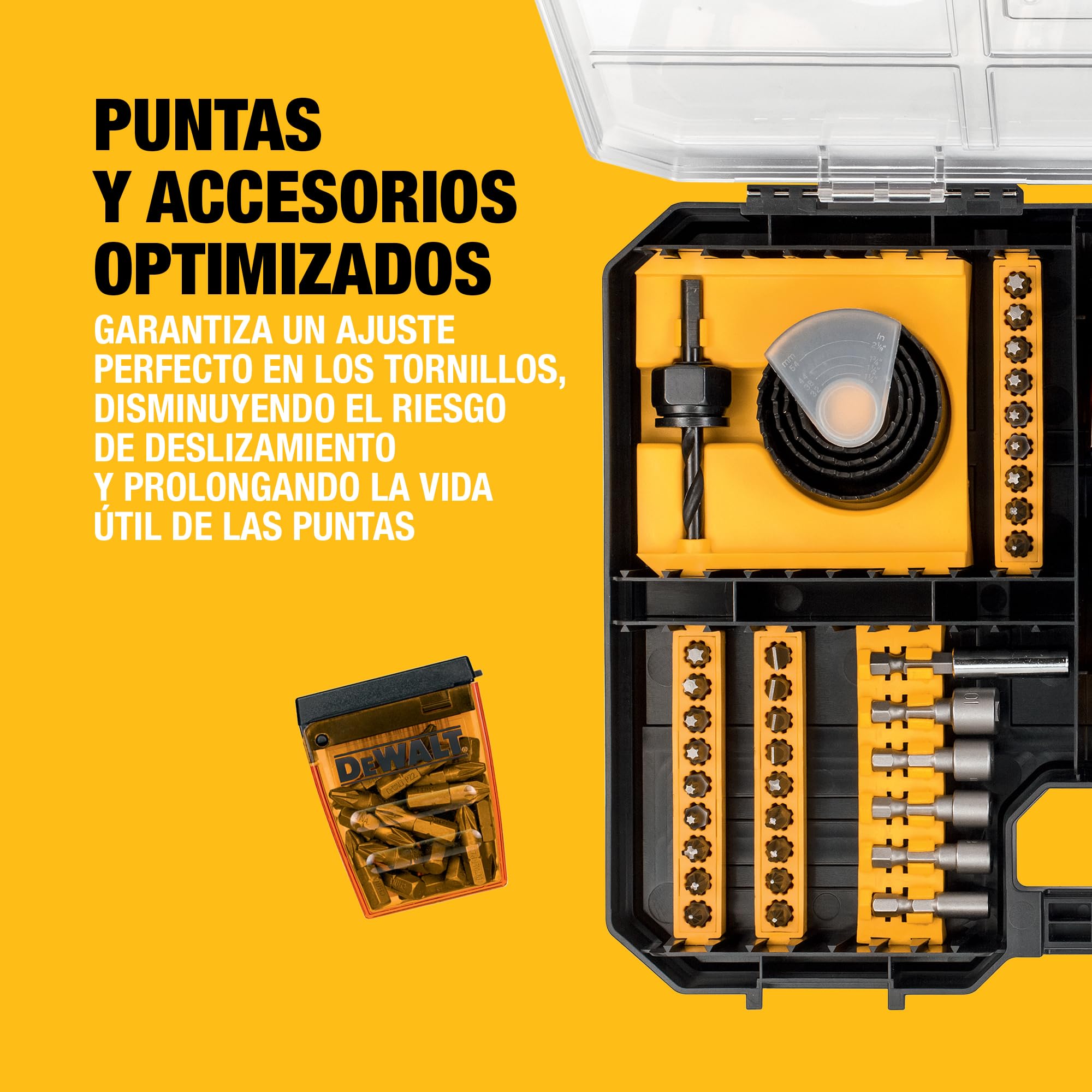 DEWALT Juego de Puntas y Brocas de Alto Rendimiento (100 piezas), compatible con cajón Tstak IV, DT71569-QZ