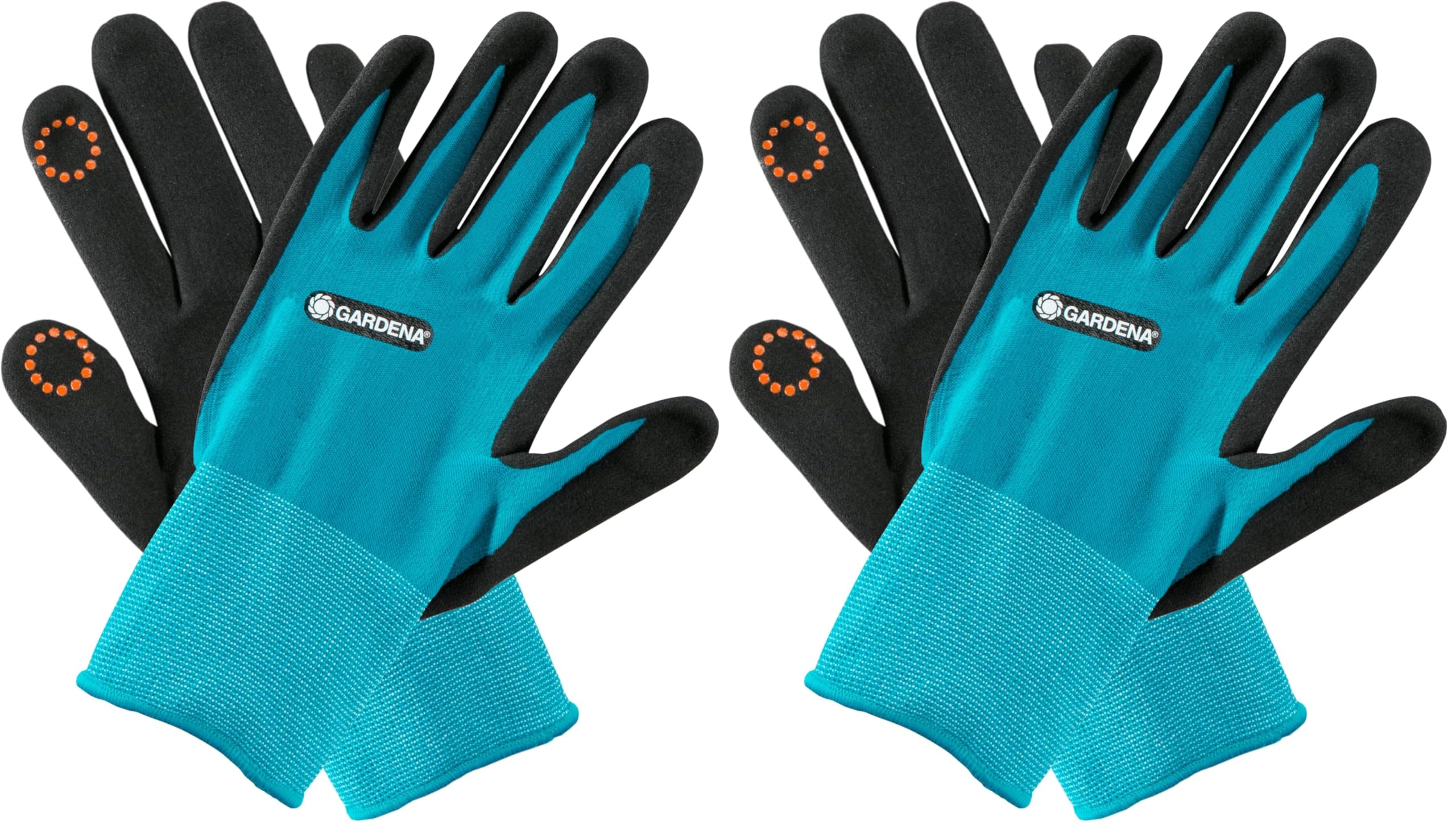 Gardena Pflanz- und Bodenhandschuh 9/L: Handschuhe für Garten- und Bodenarbeiten, Feuchtigkeitsschutz dank Nitril-Oberfläche, mobile touch für Smartphonenutzung (11512-20) (Packung mit 2)