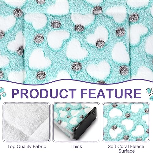 Miniatura 5 de Juego de ropa de cama impermeable de 4 piezas, 13 x 18.5 pulgadas, suave, cómodo y lavable para conejos, hámsters, conejos, ardillas y otros