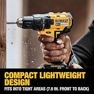 DEWALT 20V MAX Cordless Drill Driver Set, 1/2 Inch Electric Drill, 2 Speed, XR 2.0 Ah Battery and Charger Included (DCD777D1)