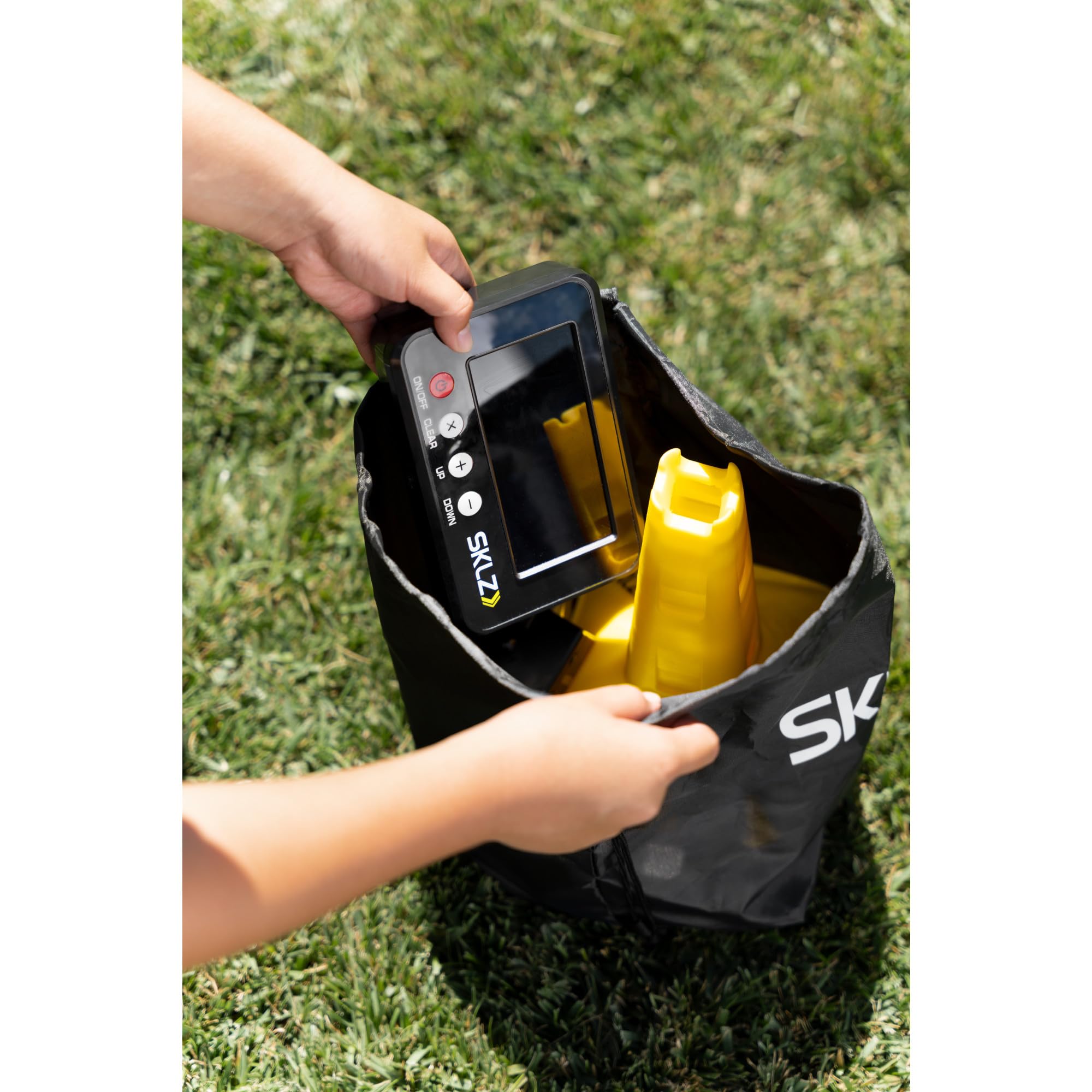 SKLZ Puertas de Velocidad Sistema de Entrenamiento con Sensores Cronómetro Bolsa de Transporte 45.72 Metros 50 Tiempos Interior Exterior Agilidad Potencia