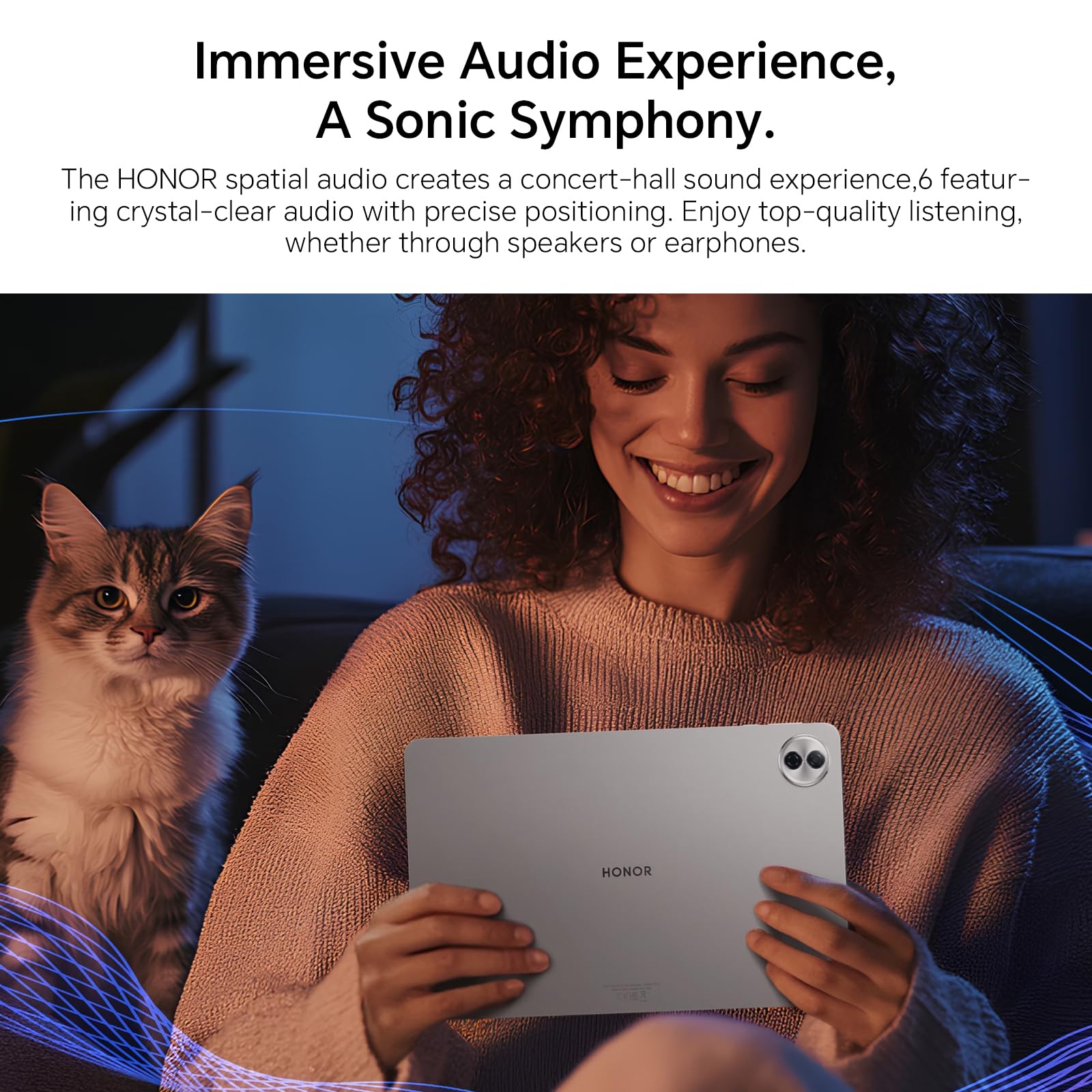 HONOR Pad 10 WIFI Tablet 8GB 256GB, 7 Gen 3 Snapdragon, 10100mAh Batteria, 12,1 Pollici 120Hz 2.5K Display, 6 Altoparlanti, Corpo in Metallo, Google Service, Android 15, Grigio