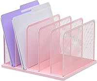 Vista 13 de Kuntine.B Organizador de archivos de escritorio, 5 secciones, organizador de escritorio vertical de malla, clasificador de archivos, organización