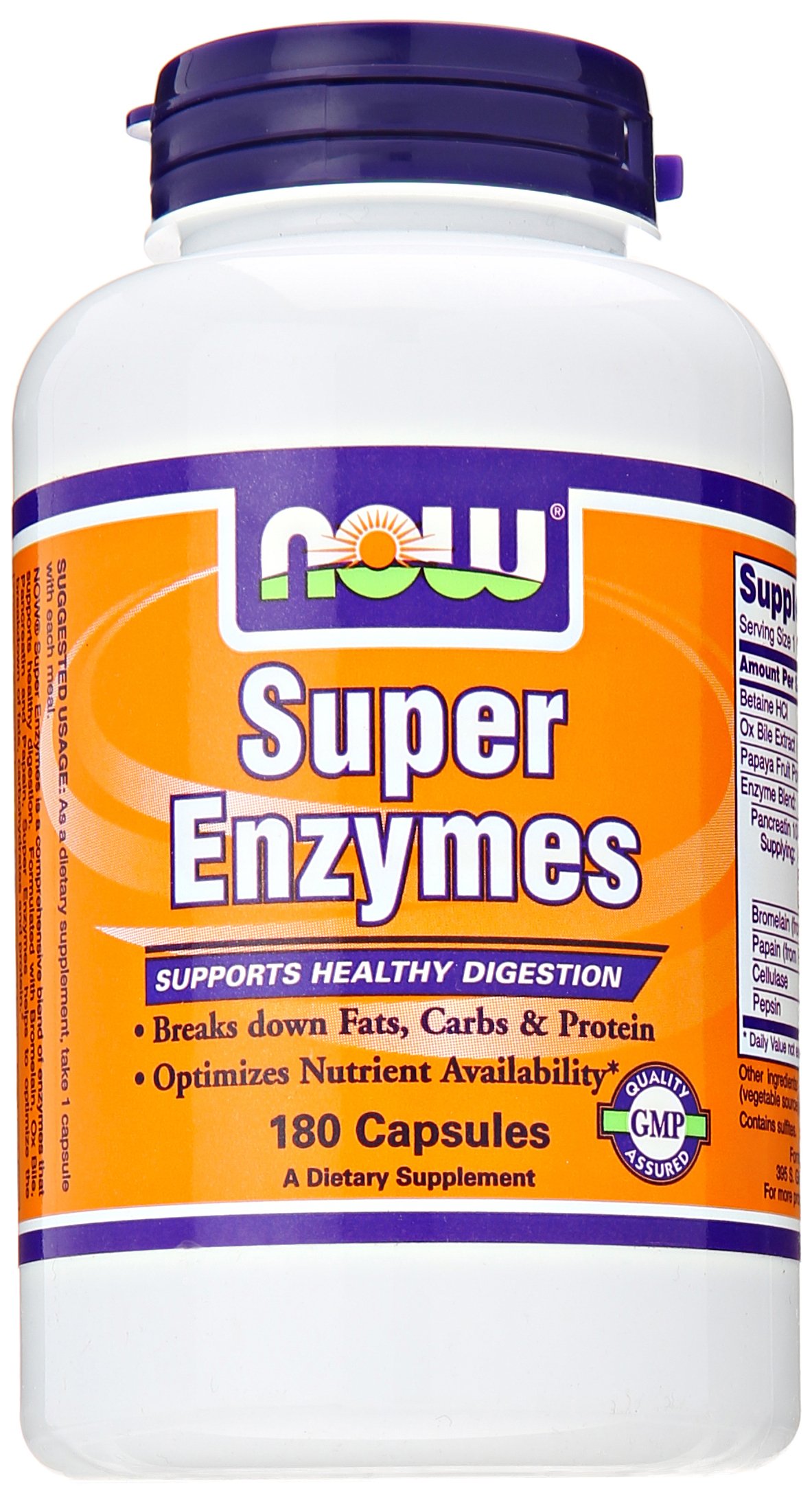 Super Enzymes by Now Foods 180 Tablets