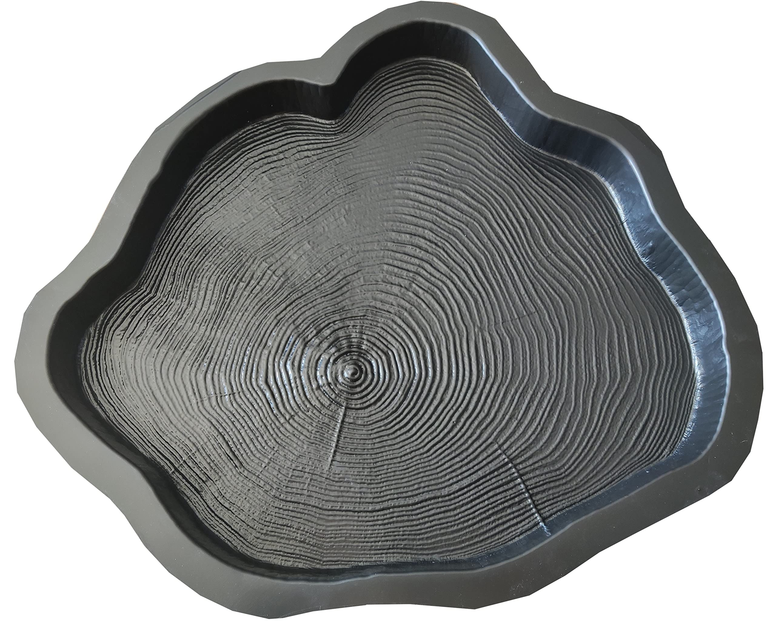 2 Stück Gießform Pflasterform Schablone für Beton 47x42x4cm Bodenbelag Platten, schalungsformen, Baumstamm, Gartendekoration, Der Querschnitt, Nachahmung Holzmaserung DIY Gehweg Pflastersteine