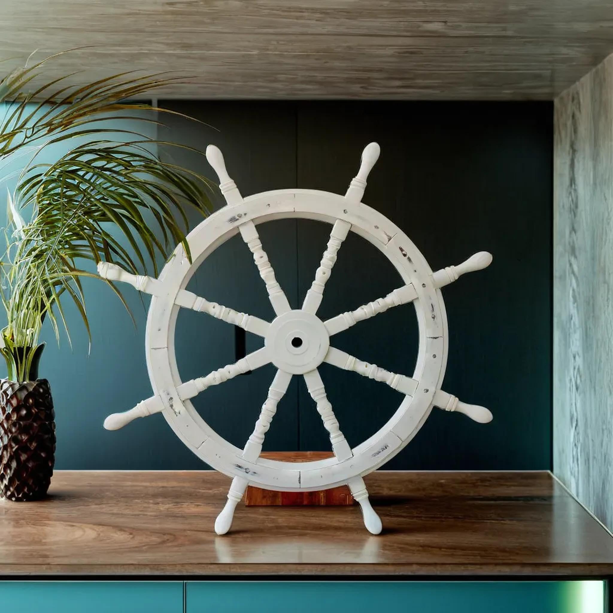 木製 舵輪 操舵輪 全長93cm Amazon.co.jp: Nagina International（ナジャイナ