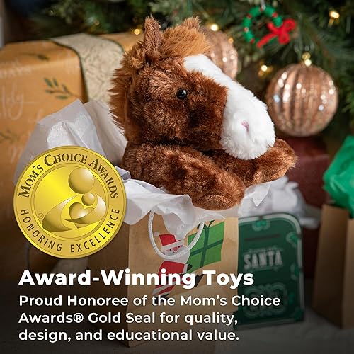 Miniatura 3 de The Petting Zoo Peluche de cocodrilo, regalos para niños, animales de vida silvestre Scoopz, juguete de peluche de cocodrilo verde, 8 pulgadas