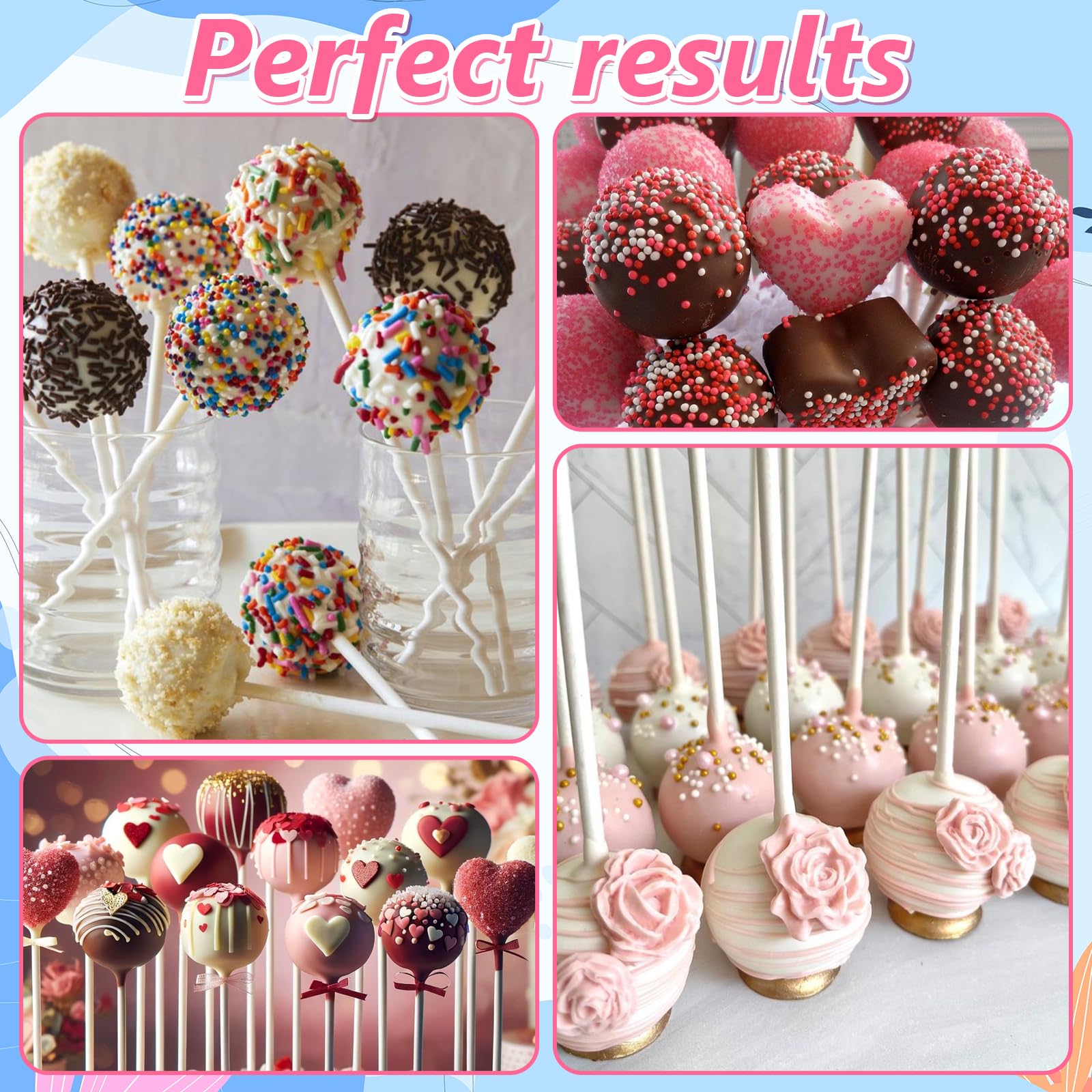 4 foremki do ciast pop, 4 foremki, zestaw foremek do ciast pop, 3D, okrągłe formy do pieczenia, ciastka DIY, na przyjęcie urodzinowe, desery weselne