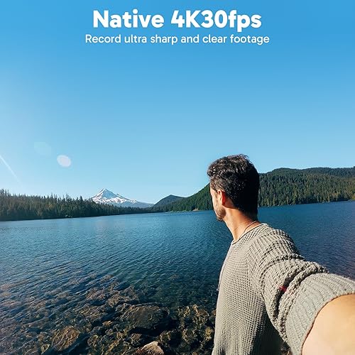 Miniatura 2 de AKASO V50X - Cámara de acción WiFi nativa 4K30fps con pantalla táctil EIS 4X Zoom de 131 pies, impermeable, soporte de cámara externo, control