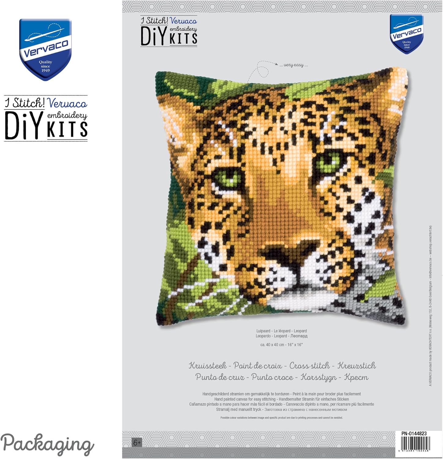 Vervaco Leopard Pillow Cover II Needlepoint Kit