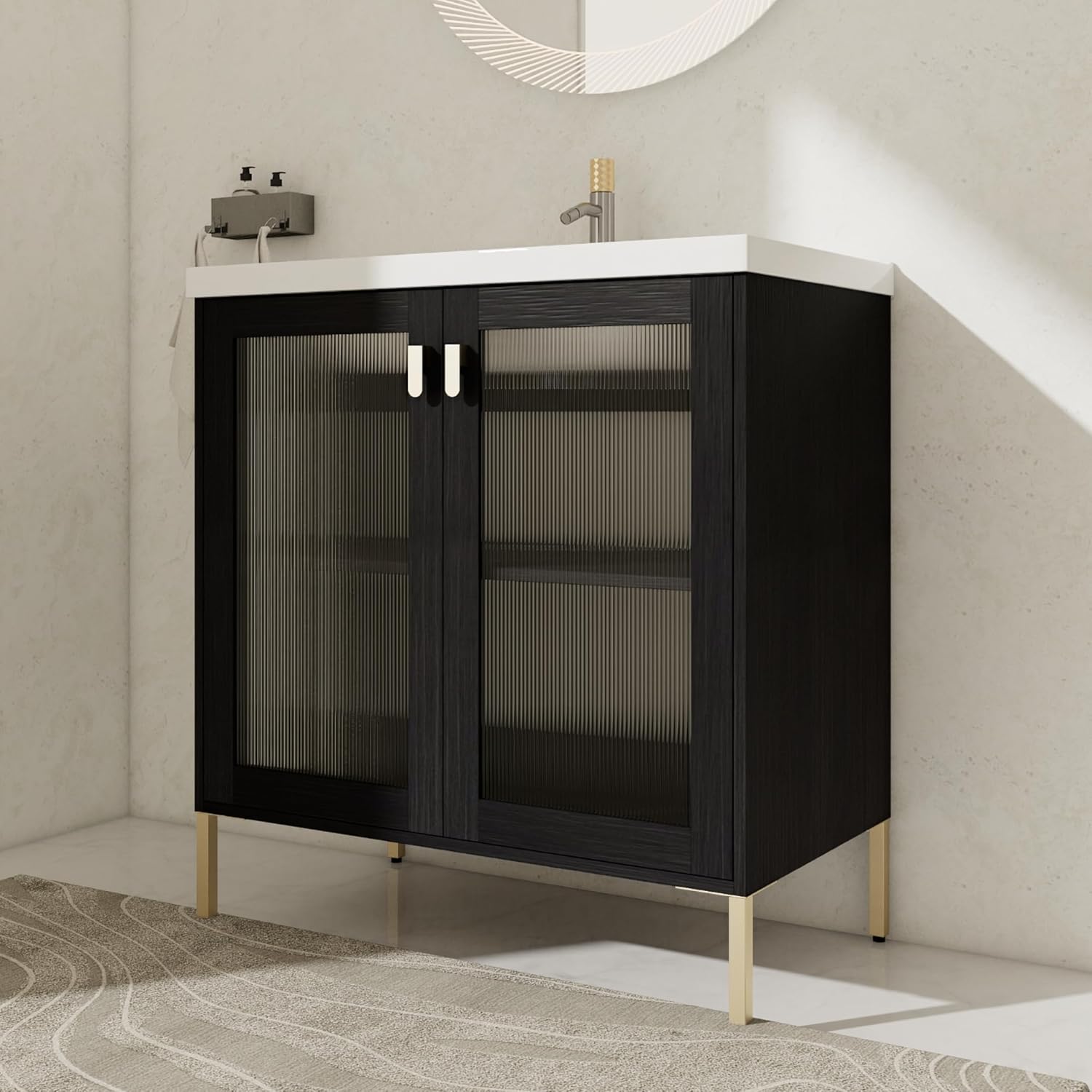 Amazon.com: 32 Inch Bathroom Vanity with Sink, 32" Freestanding Vanity ...