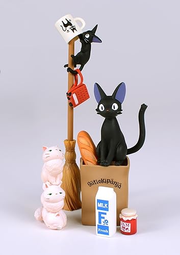 Miniatura 2 de Ensky - Kiki's Delivery Service - Jiji Nosechara - Surtido de figuras apilables, producto oficial de Studio Ghibli vía Bandai