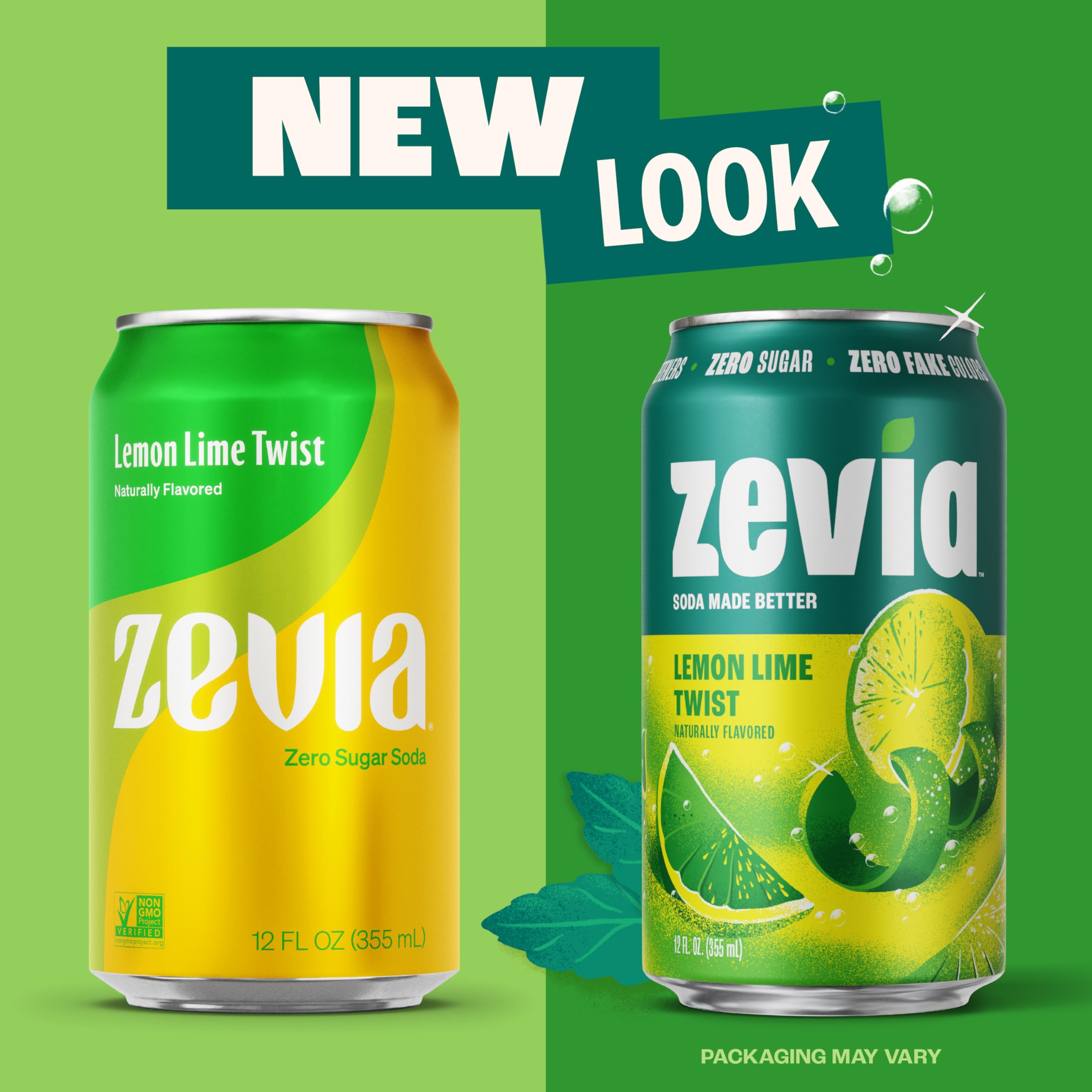 Zevia Zero Calorie Soda, Lemon Lime Twist, 12 Ounce Cans (Pack of 6)