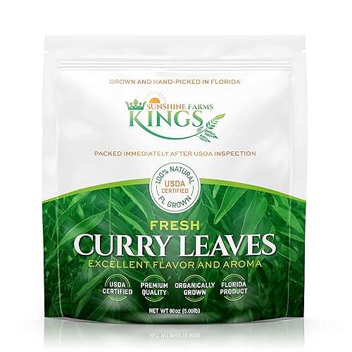 Miniatura 54 de Hojas de curry frescas - 4 oz - Paquete de $3.74 por oz - Inspeccionado por el USDA en el sitio, cultivado en Florida, altamente aromático y sabroso