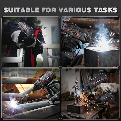 Miniatura 6 de ARCCAPTAIN Elegante soldador de mano, máquina de soldadura portátil de 110 V con inversor IGBT, soldador de palo de 120 A con gafas de