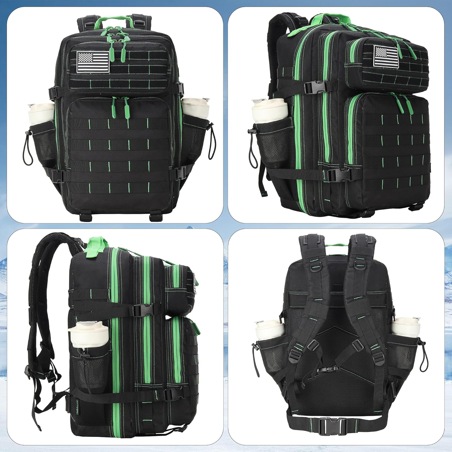 45L Military Tactical Backpacks 3 Days Assault Pack Bag Fitness Rucksack Bug Out Bag Hiking Treeking - Image 5