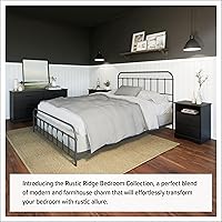 Vista 7 de Prepac Cómoda rústica estilo casa de campo, cómoda negra para dormitorio, cómoda con 5 cajones de 18.5 pulgadas de profundidad x 27.5 pulgadas