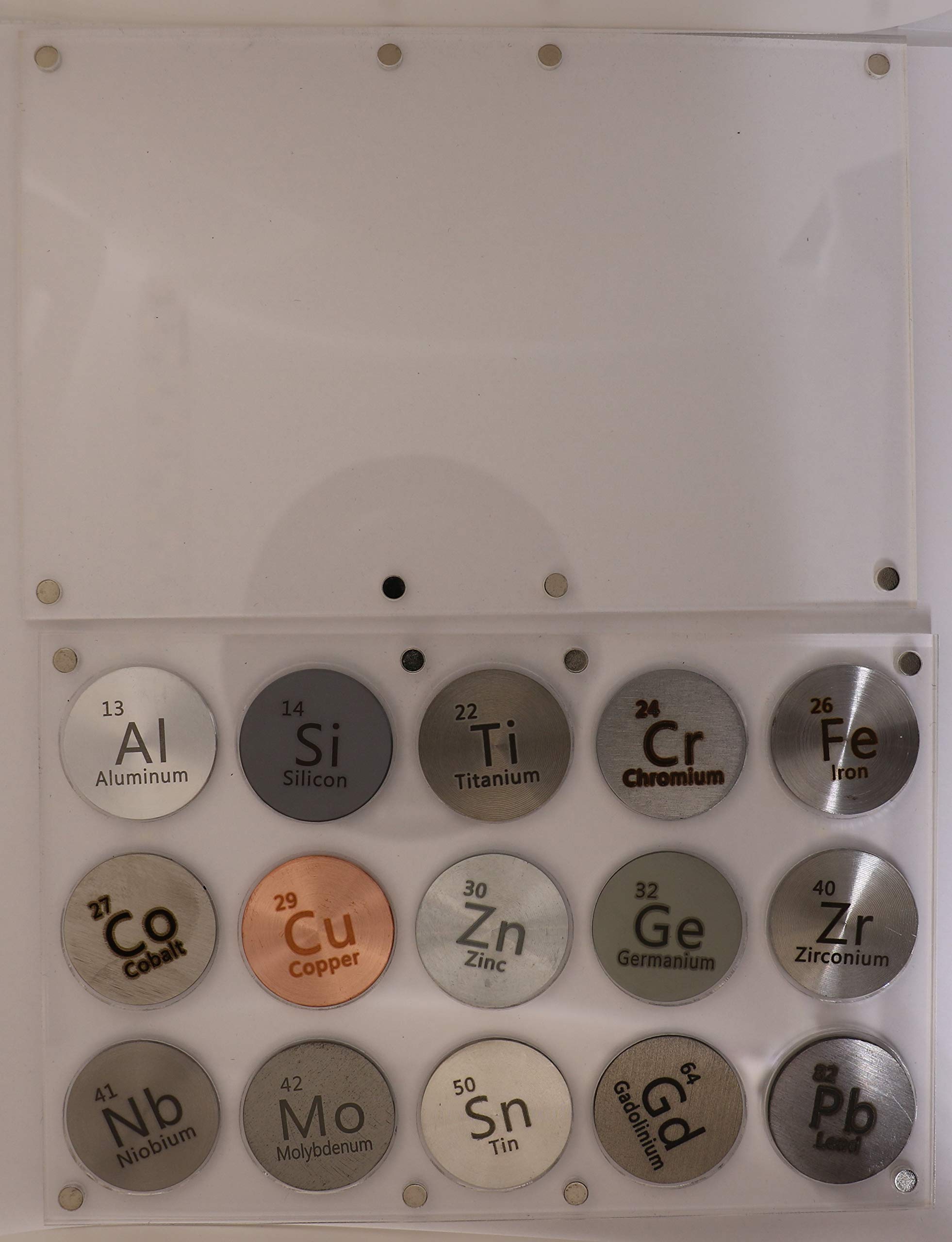 Leere Acryl-Vitrine für 15 Discs oder Münzen.