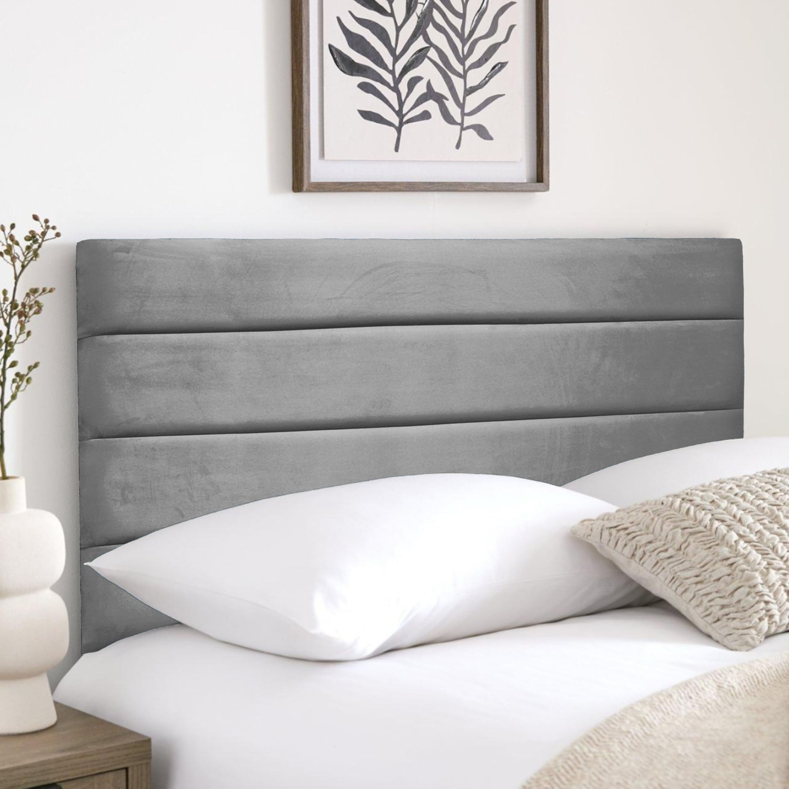 HB-1 Headboards for Beds – Venice 24'' Divan Bed Headboard – Headboards for Divan Beds, Bedroom & Hotel Furniture, Elegant Soft Plush Fabric Head Board