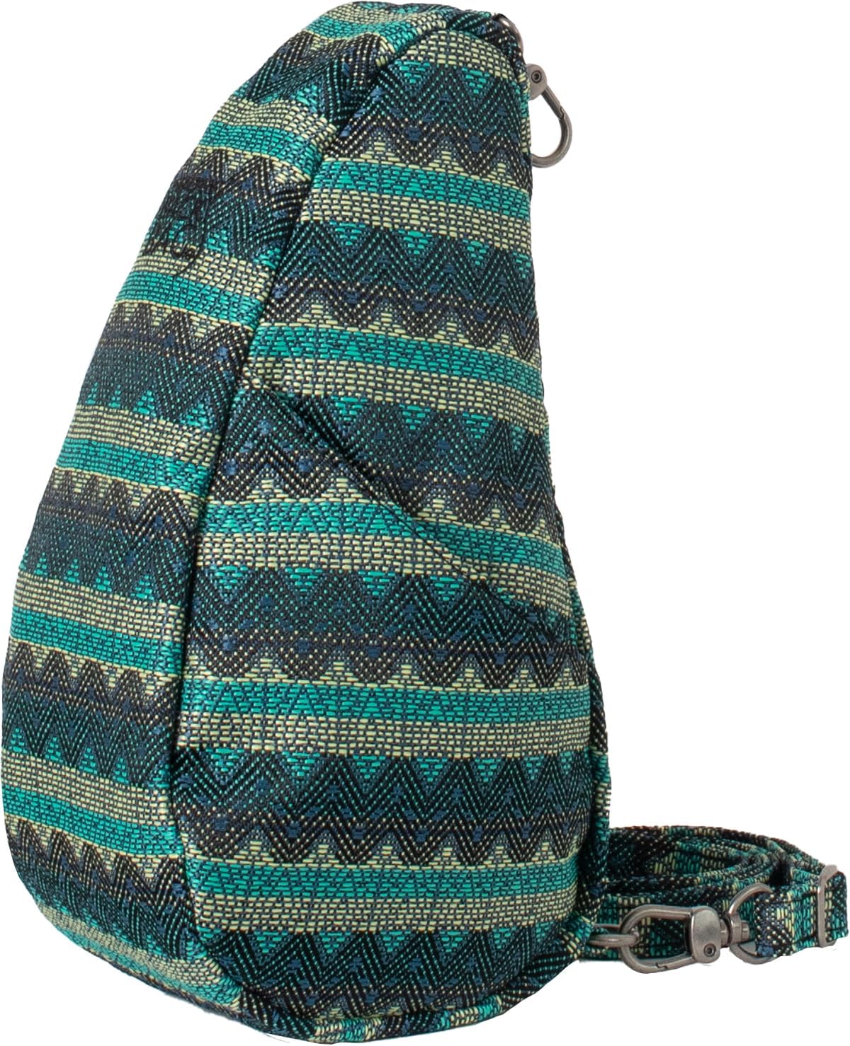 AmeriBag 10" Healthy Back Bag Recycled Poly Print Ergonomic Crossbody Sling Baglett for Everyday Use, Travel & Walking | 10", Print