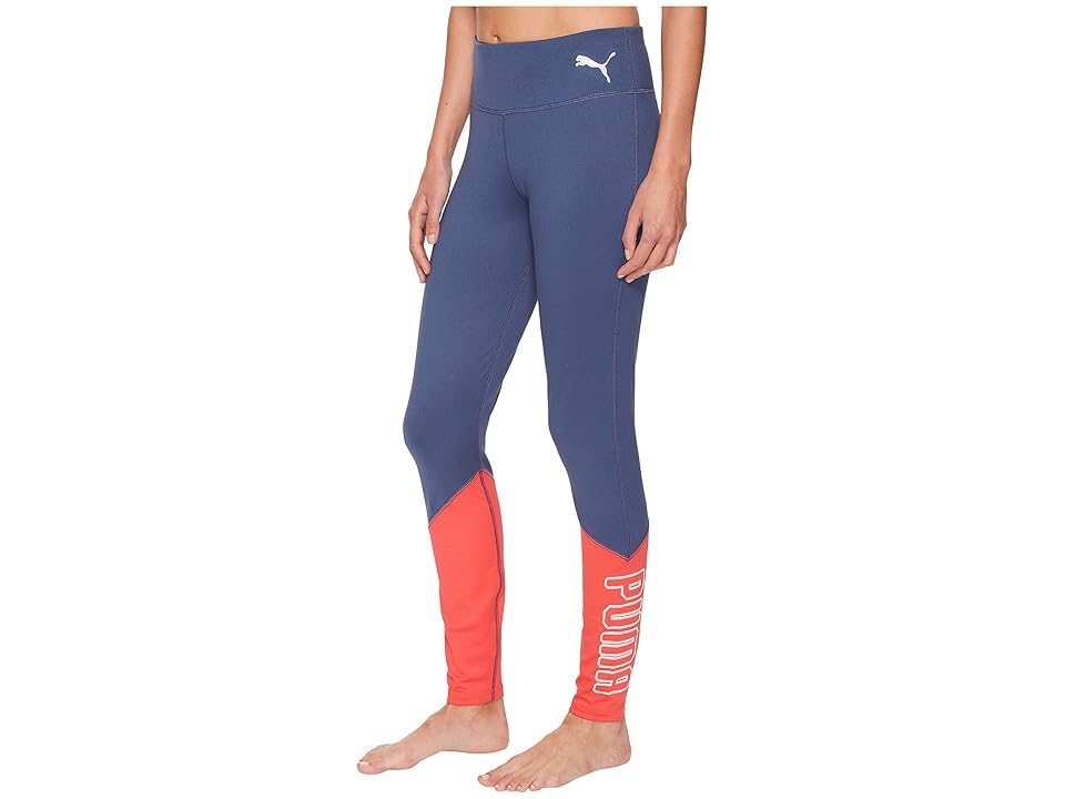 

PUMA Spark Logo Tights (Blue Indigo/Paradise Pink) Women's Workout