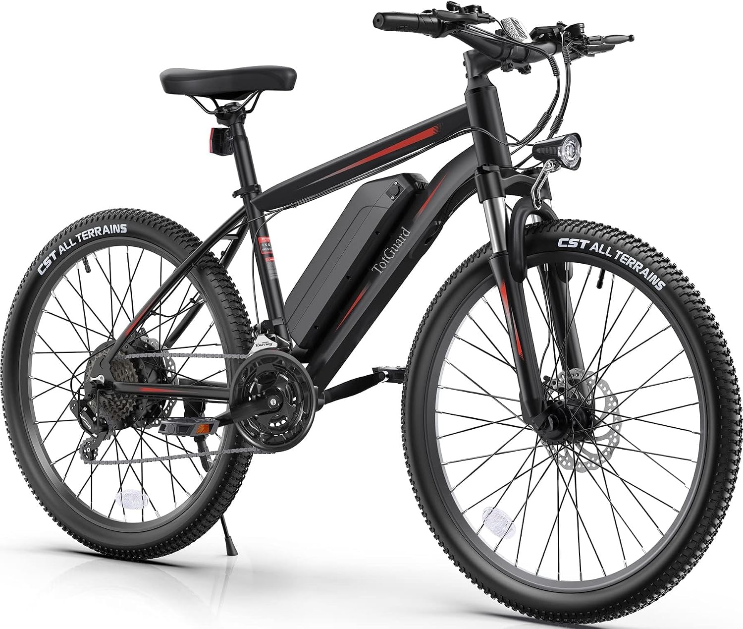 TotGuard Electric Bike, 27.5" Electric Bike for Adults 500W Motor Ebike Adult Electric Bicycles Electric Mountain Bike,48V 499WH Removable Battery,21S Gears,Lockable Suspension Fork image 9