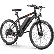 TotGuard Electric Bike, 27.5" Electric Bike for Adults 500W Motor Ebike Adult Electric Bicycles Electric Mountain Bike,48V 499WH Removable Battery,21S Gears,Lockable Suspension Fork