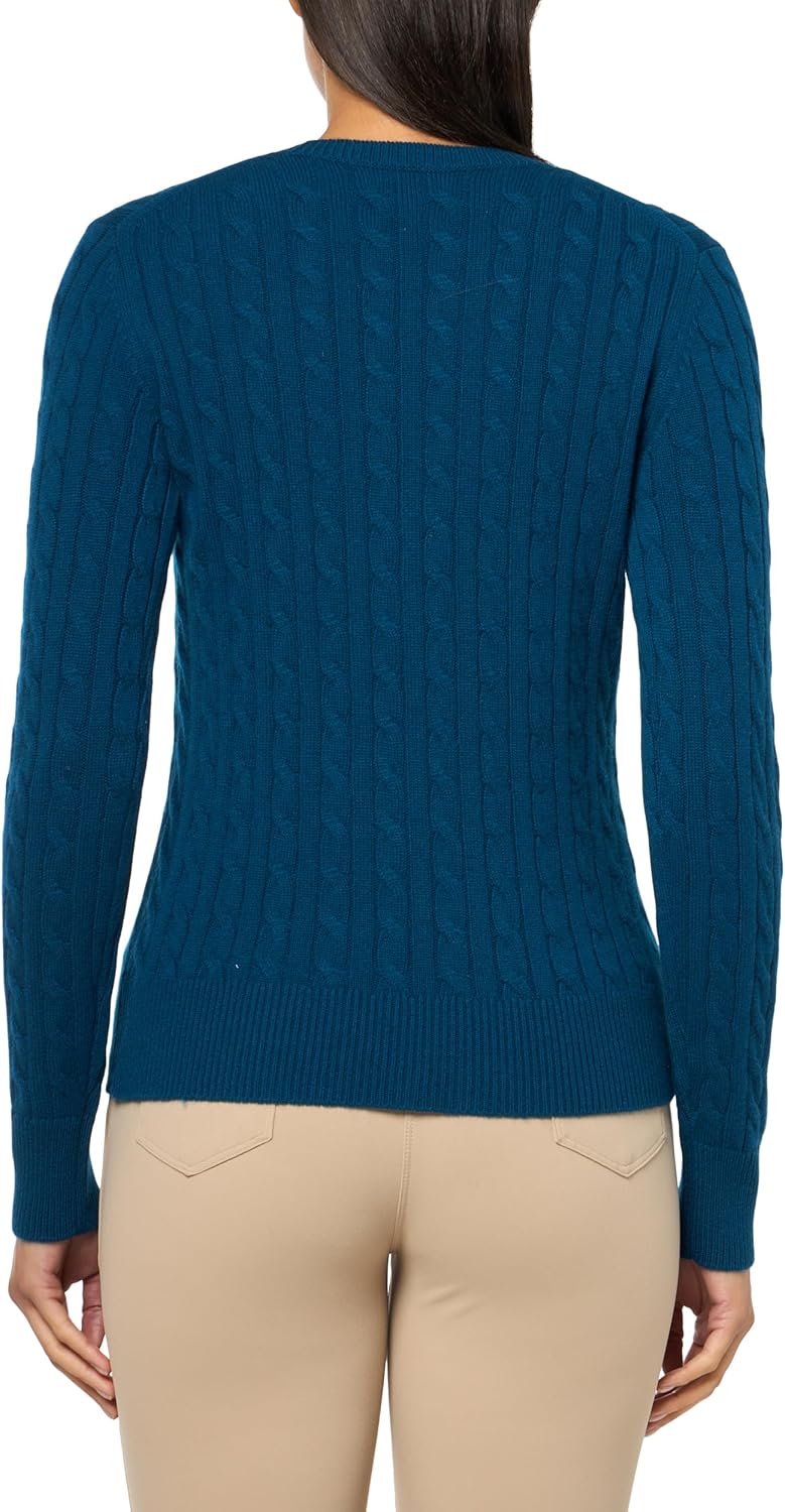 Brooks Brothers Womens Cashmere Wool Cable Crewneck Sweater - Image 2