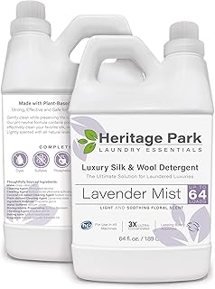 Sponsored Ad - Heritage Park Silk & Wool All-Natural Lavender Mist Scent, pH-Neutral Laundry Detergent - Enzyme-Free, Conc...