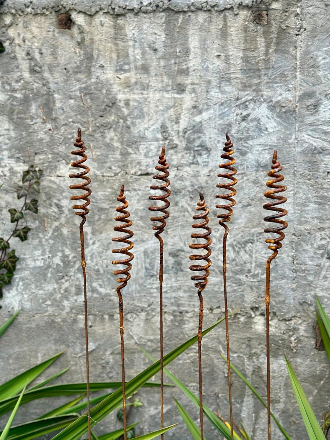 Rusty Flowers Set of 6, Flowers Garden Decor, Metal Garden Decor, Yard Art