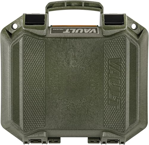 Vault by Pelican - V100 Multi-Purpose Hard Case with Foam for Camera, Drone, Equipment, Electronics, and Gear (OD Green)