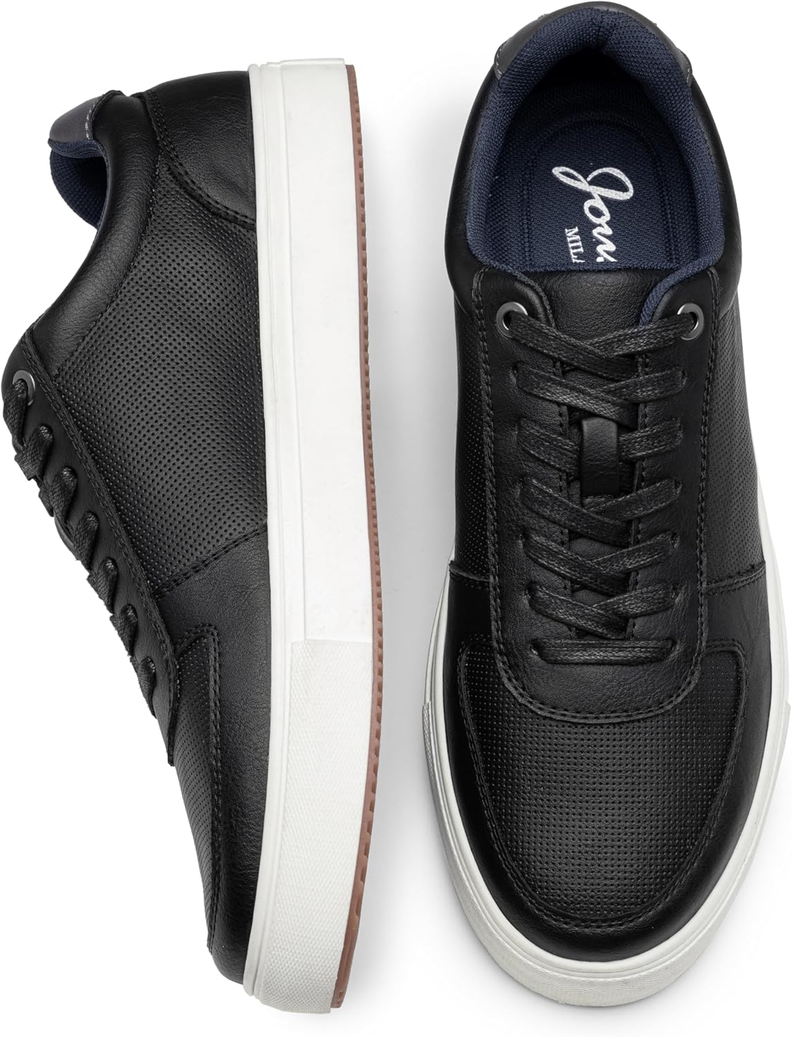 Jousen Men’s Fashion Sneakers Polished Leather Mens Dress Sneakers Stylish Retro Mens Business Casual Shoes - Image 5