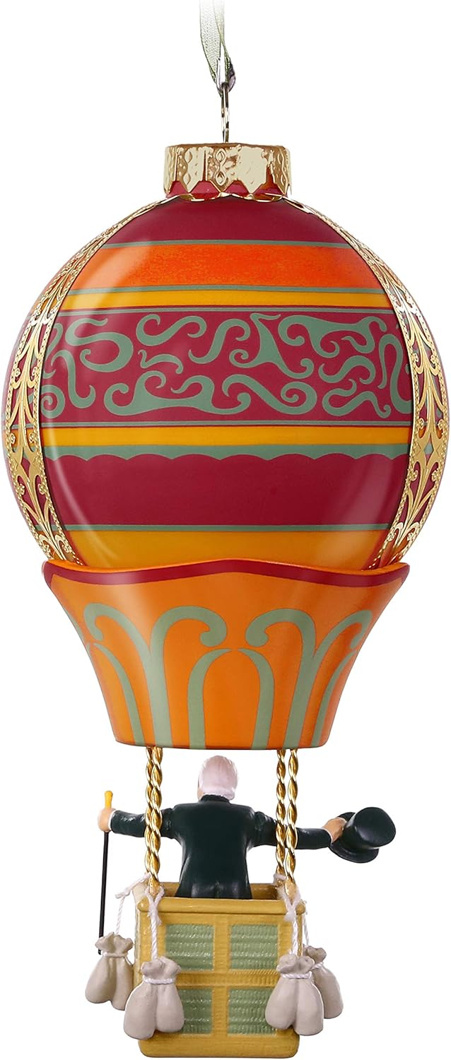 Hallmark Keepsake Christmas Ornament 2019 Year Dated, The Wizard of Oz Up, Up and Away Hot Air Balloon, Glass and Metal