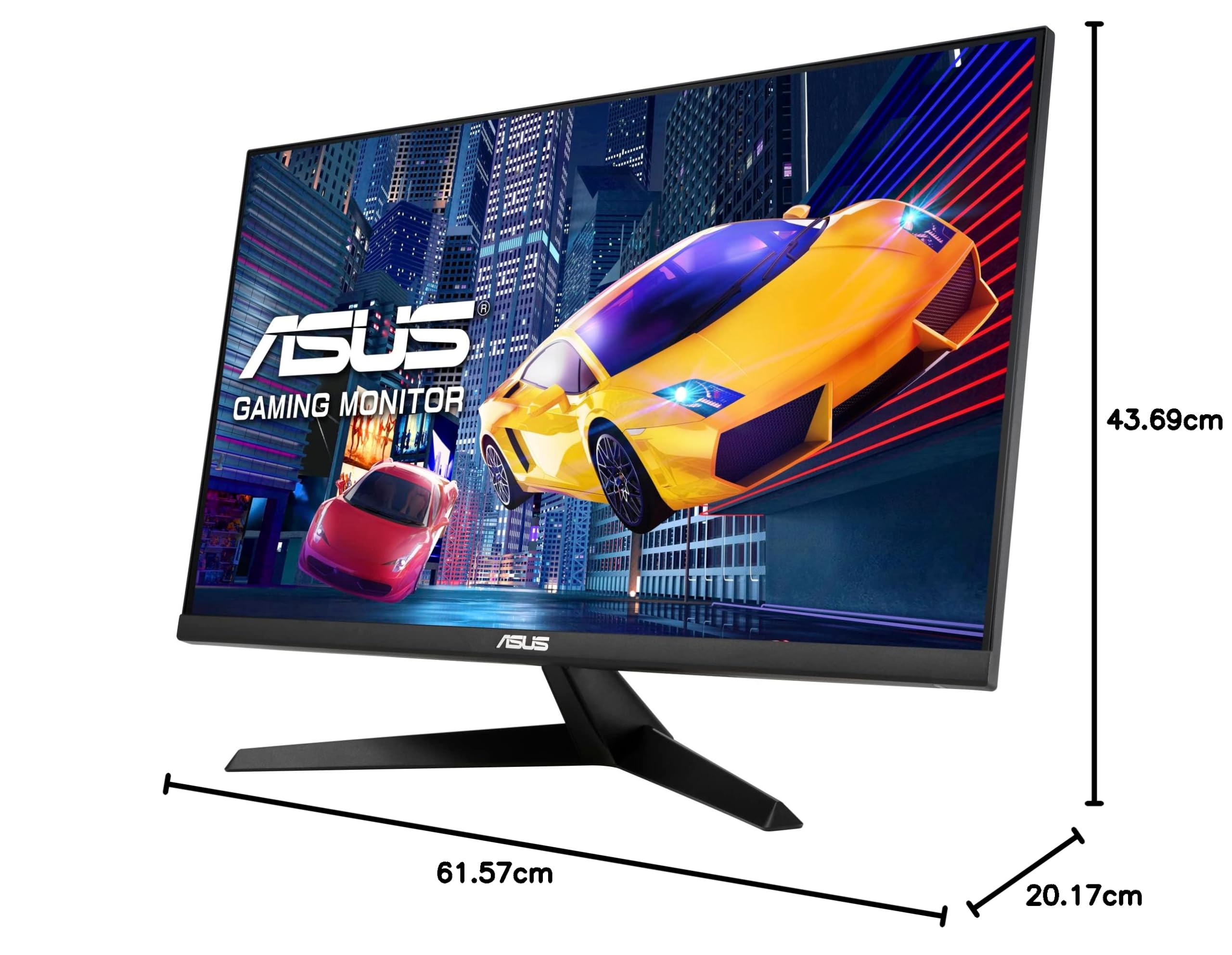 ASUS VY279HGE - Monitor Gaming Eye Care de 27 Pulgadas FHD (1920 x 1080), IPS, 144 Hz, IPS, SmoothMotion, 1 ms, FreeSync Premium, Eye Care Plus, antiparpadeo, Tratamiento Antibacteriano
