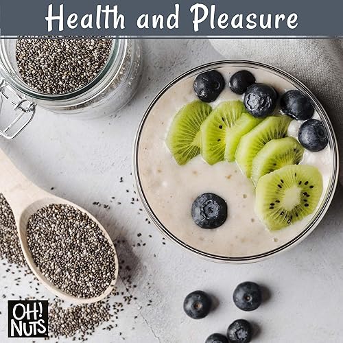 Miniatura 6 de Oh! Nuts Semillas de chía negra – Semillas de chía enteras de primera calidad – Semillas de chía 100% naturales – 2.25 libras – Empaquetadas en