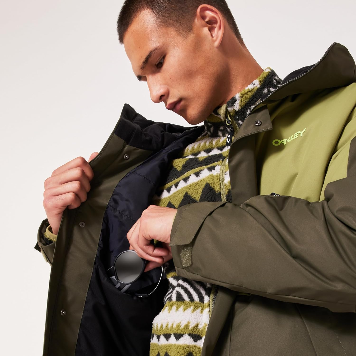 Oakley Mens Range Recycled Jacket 2.0, New Dark Brush, XX-Large