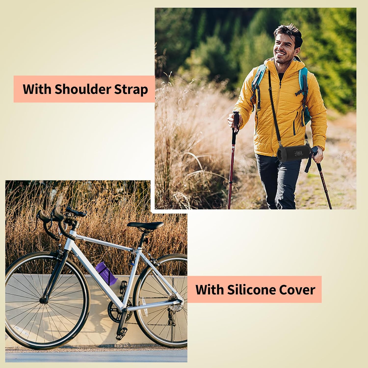 Silicone Cover Compatible with JBL Flip 7 Waterproof Portable Speaker (Purple Cover) - Image 8