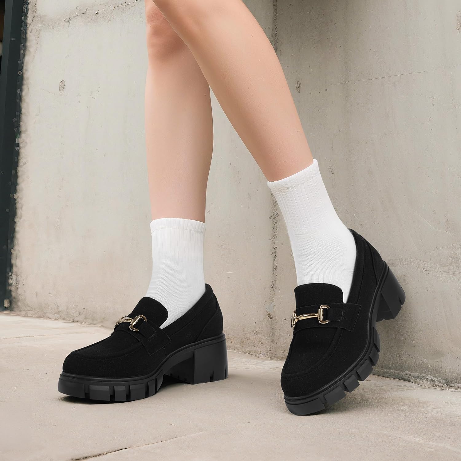 DREAM PAIRS Women's Platform Chunky Loafers - Image 7
