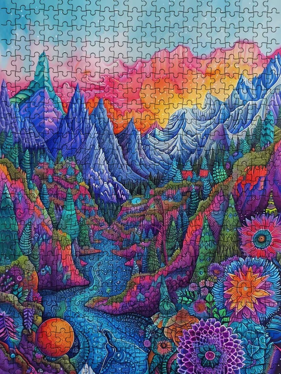 Foresta Astratta Puzzle 5000 Pezzi, 3D Puzzle per Adulti Impegnativo, Educa Puzzles Artistico, Divertente E Stimolante Puzzles Decorativo per La Famiglia, Regalo e Decorazione Pareti FNKL6-871