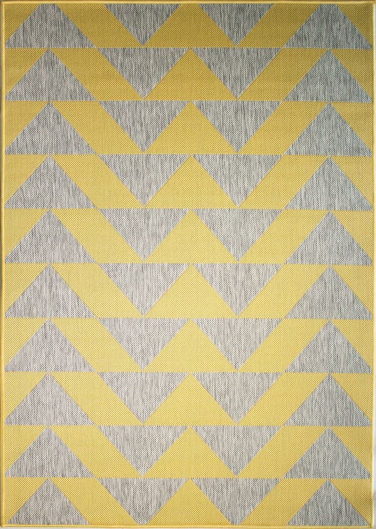 Habitat Sunshine Yellow Outdoor Garden Patio Rug Washable Weather Resistant Modern Flatweave Beach Picnic Garden Party Rugs 120cm x 170cm