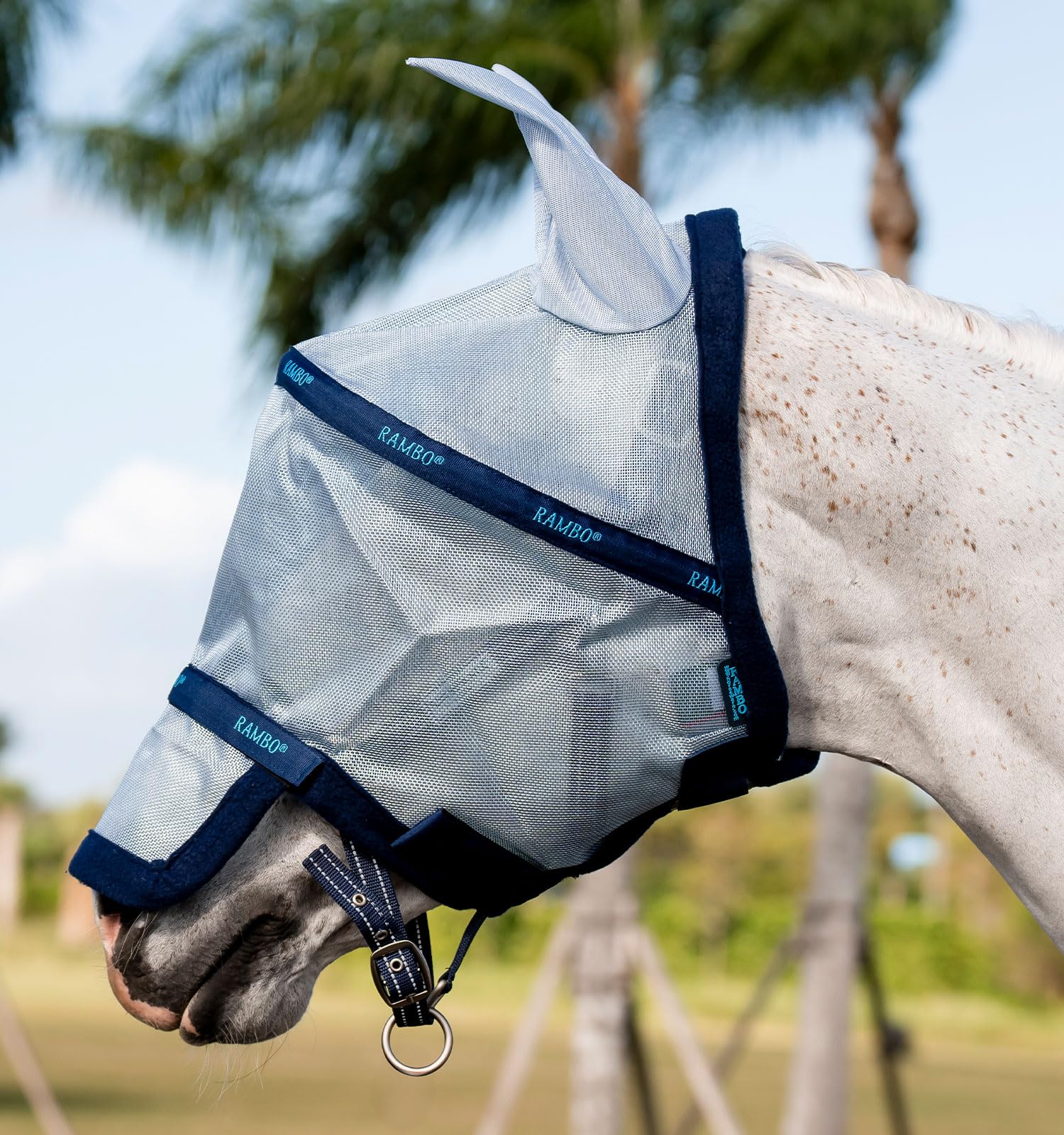 Maschera Antimosche Horseware Mio - Protezione UV Per Occhi E Viso Del Cavallo, Rete Traspirante - Foto 4