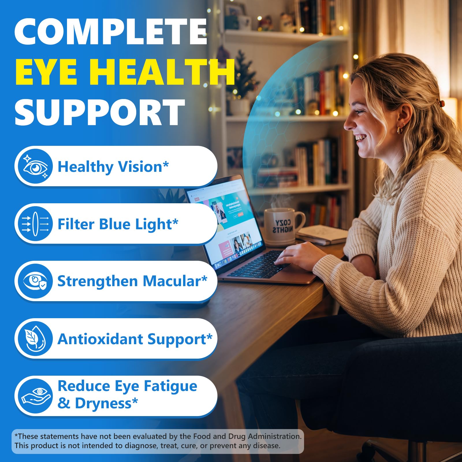 Lutein And Zeaxanthin Supplements- Eye Vitamins Gummies for Daily Eye Health, 40mg Lutein & 8mg Zeaxanthin Gummies to Support Vision, Blue Light Filtering & Overall Eye Health, Sugar Free, 60ct — Amazon image 4