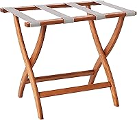 Vista 15 de Wooden Mallet Designer Curve Leg - Portaequipajes, correas grises, roble claro