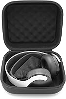 Vista 2 de Casematix Gaming Headset Case compatible con PS5 Pulse 3D auriculares inalámbricos Platino Playstation auriculares inalámbricos para PS4 dongle