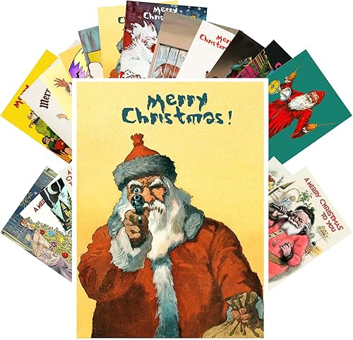 Miniatura 9 de PIXILUV Postales vintage (24 piezas de 4 x 6 pulgadas cada una) Diversión festiva en fiestas increíbles, postales de Navidad vintage, tarjetas de