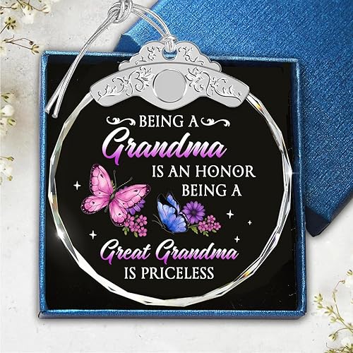 Miniatura 8 de Adornos de Navidad Giftelix - Adorno de Vidrio Manchado de Flor de Pascua - Decoración de Navidad - Adornos para Árbol de Navidad - Regalos de