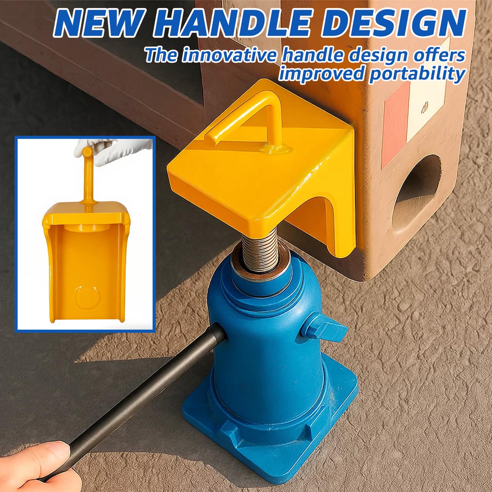 HKTE - Gato de contenedor de envío de 5 toneladas, 1 paquete | Acero resistente, mango en U, fácil transporte y posicionamiento para puertos, patios y almacenes