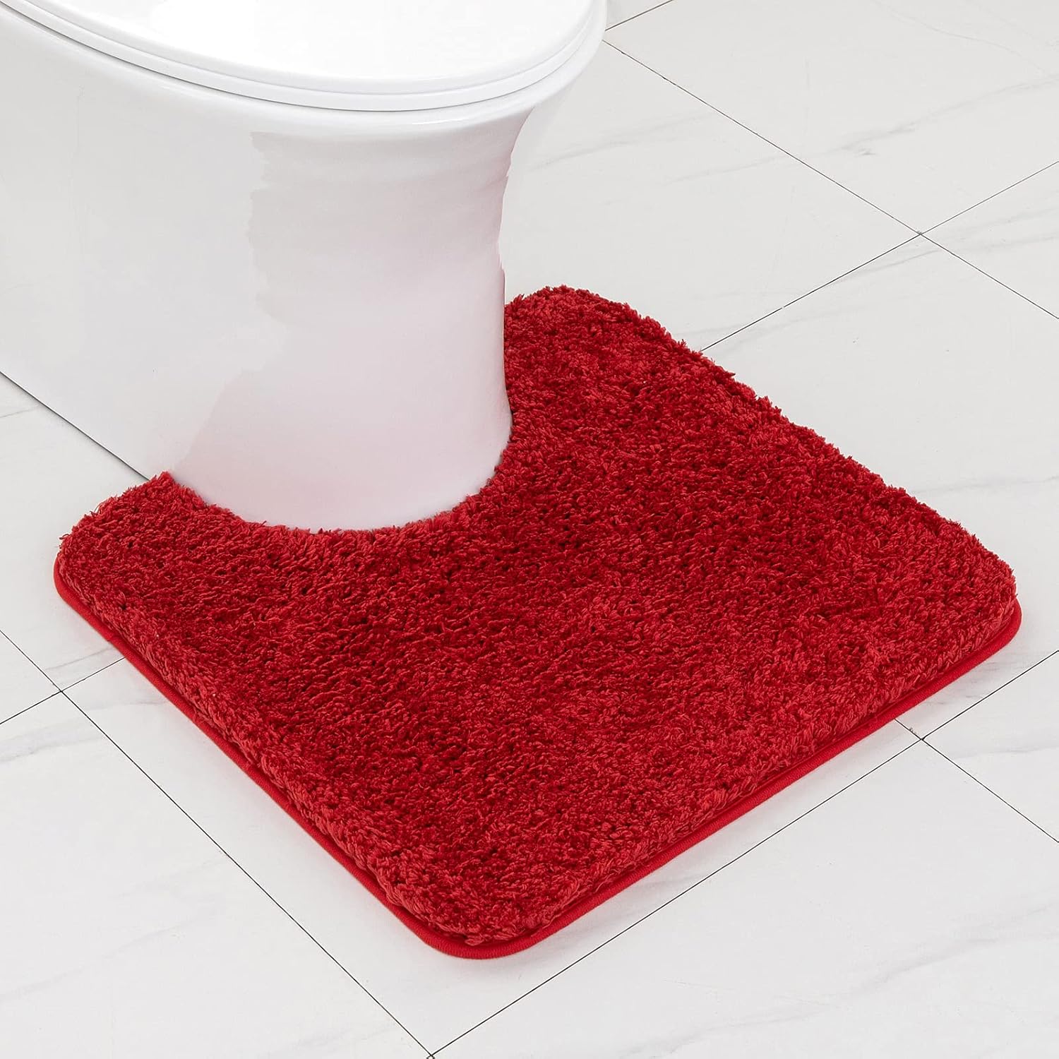 MIULEE U Shape Bath Mat Super Absorbent WC Toilet Rug Non Slip Mat