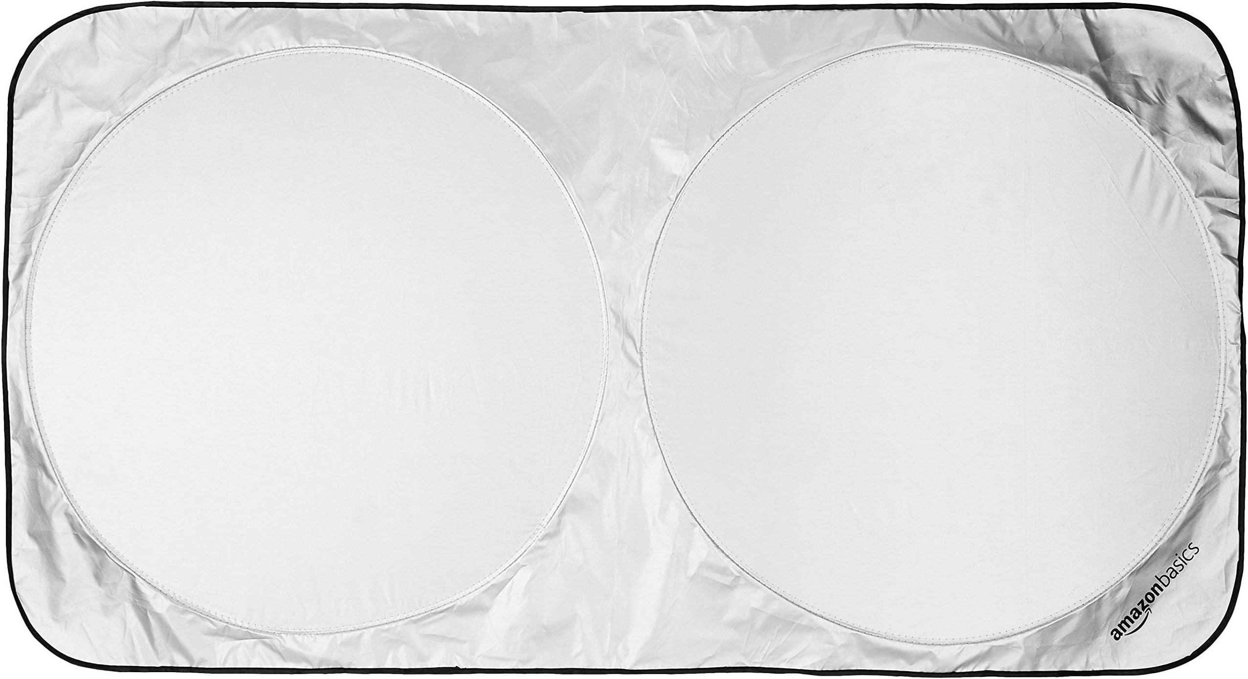 amazon basics-Polyester Car Windshield Sun Shade| Extra Large| Black