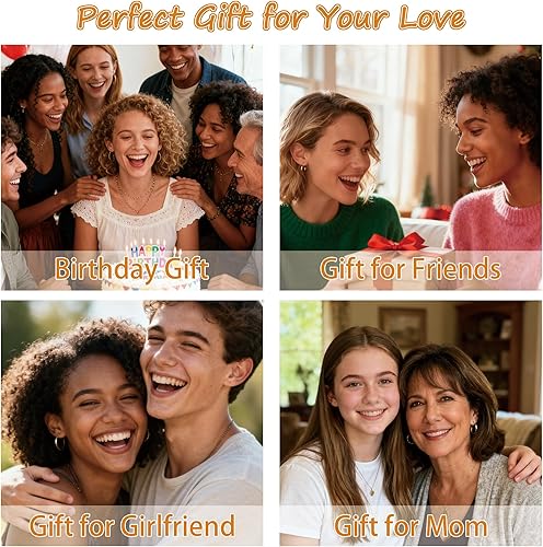 Miniatura 7 de Boho Necklaces for Women Vintage Green Stone Necklace Stack Layered Renaissance Hippie Fairy Jewelry